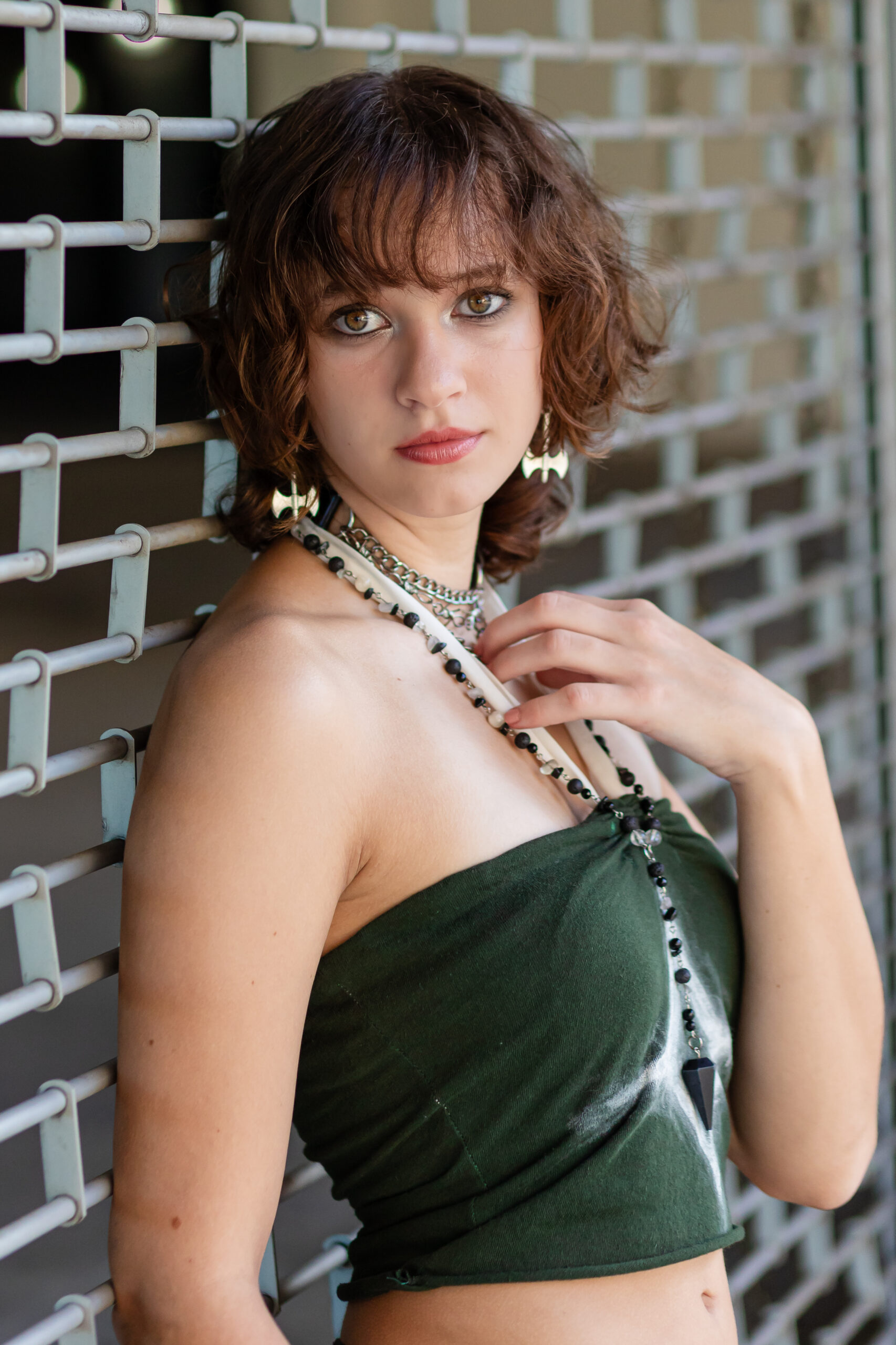 Urban Senior Session at an edgy parking garage.
